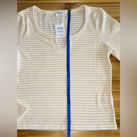 NEW Cotton On Willa Waffle Long Sleeve Top Women’s Henley Size Large NWT - Picture 10 of 16